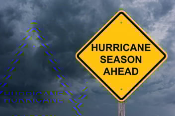 Yellow warning side "Hurricane Season Ahead"