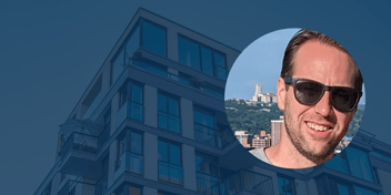 Photo of Alec on building background