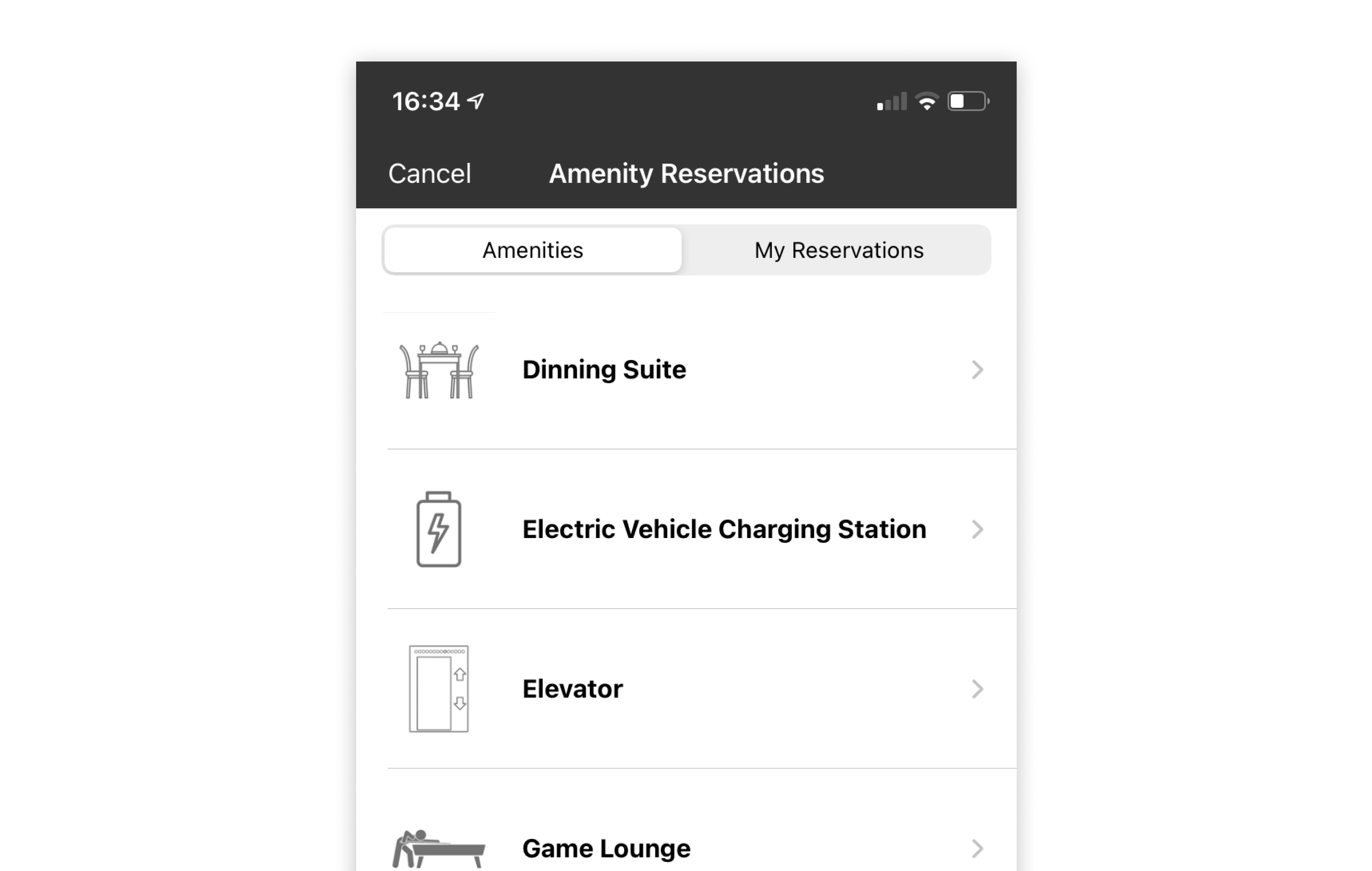 Amenity Reservation