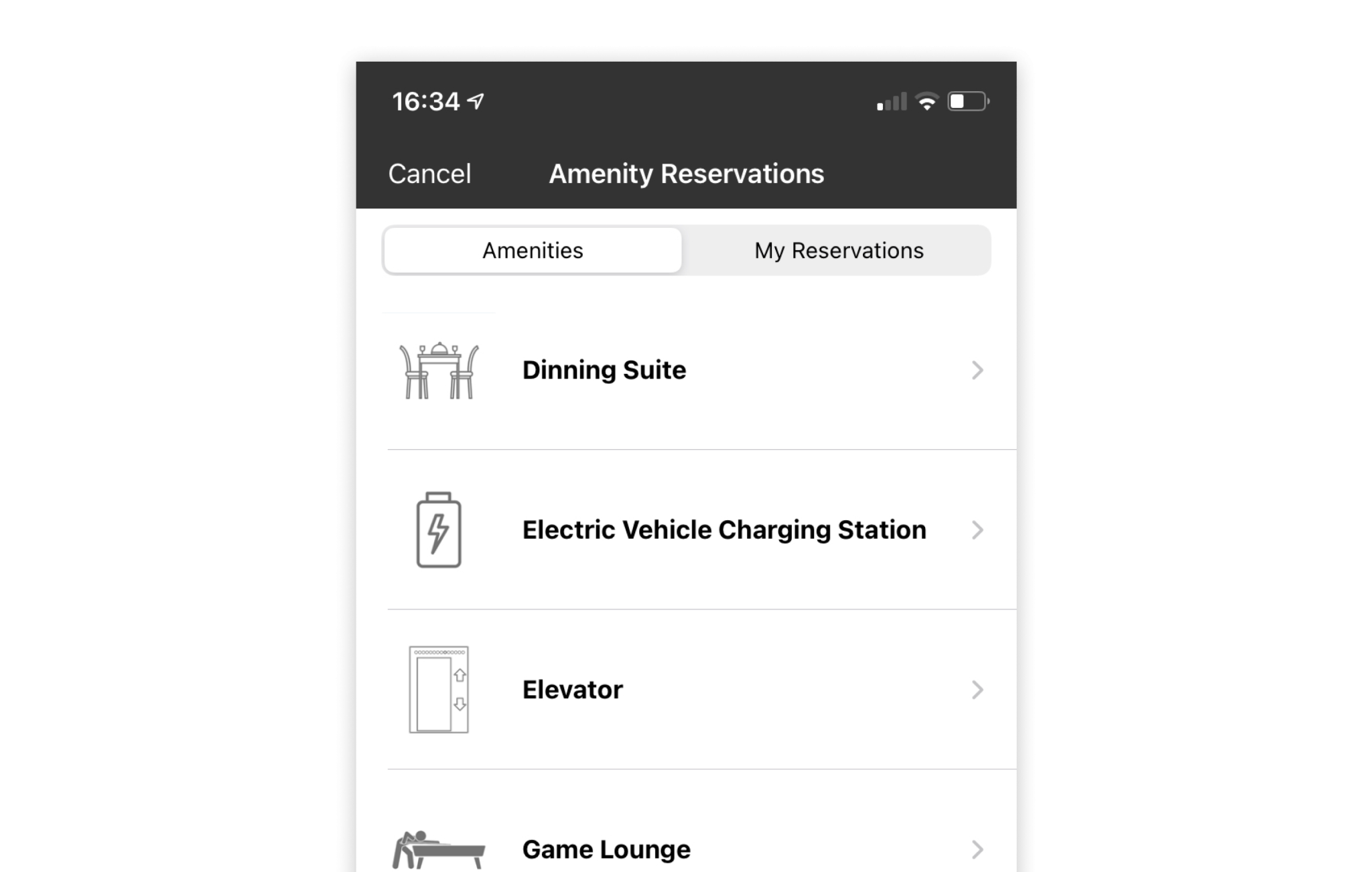 Amenity Reservations