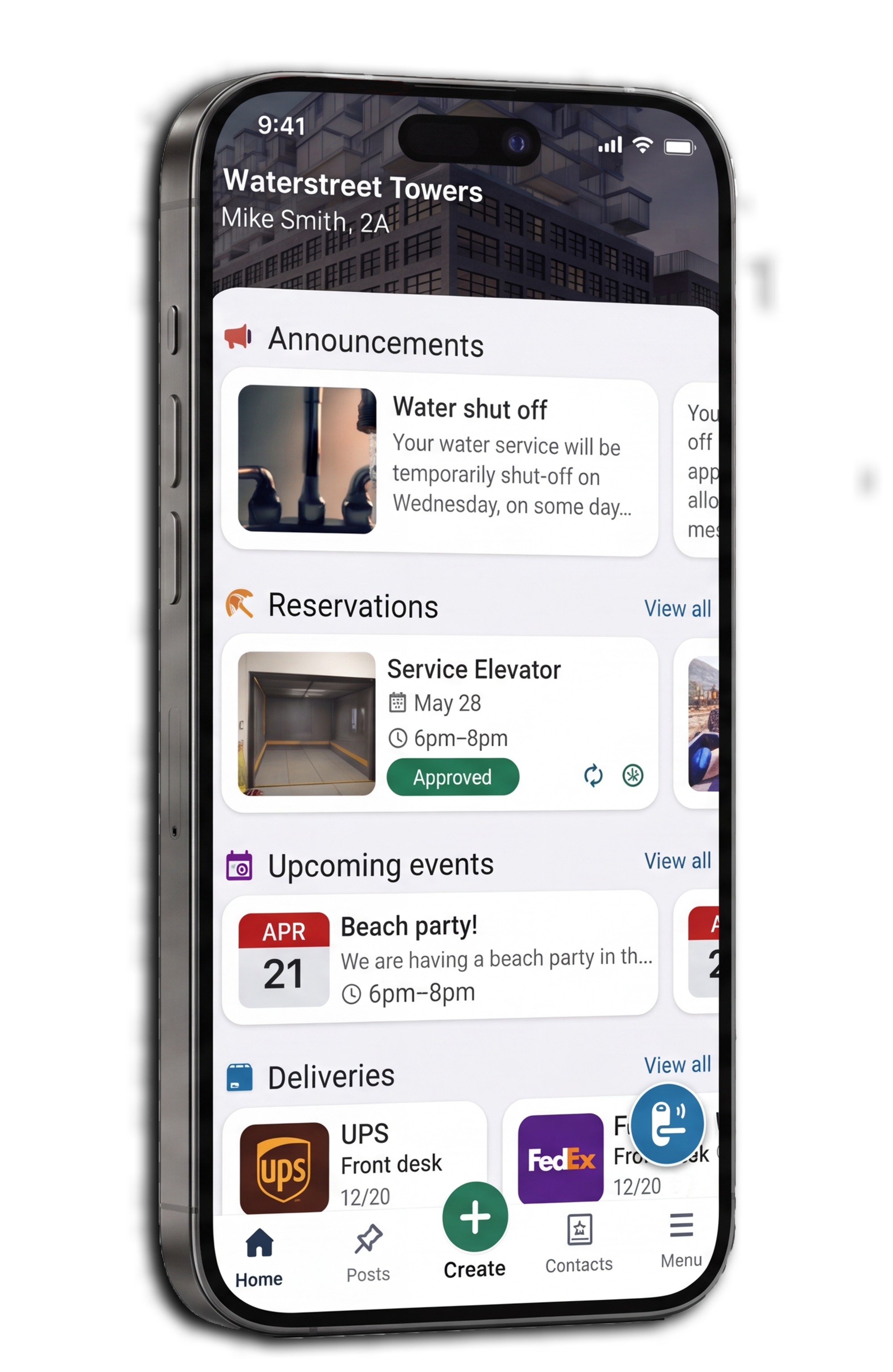 buildinglink resident mobile app screenshot